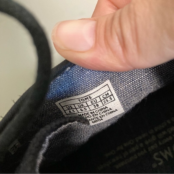 Toms Desert Black Burlap Canvas Suede Lace Up Espadrille Wedge Booties - Picture 6 of 7